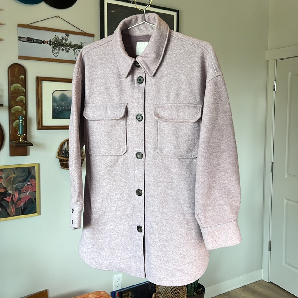 H&M Lilac Purple Oversized Shacket - Size Small